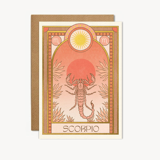 scorpio zodiac card