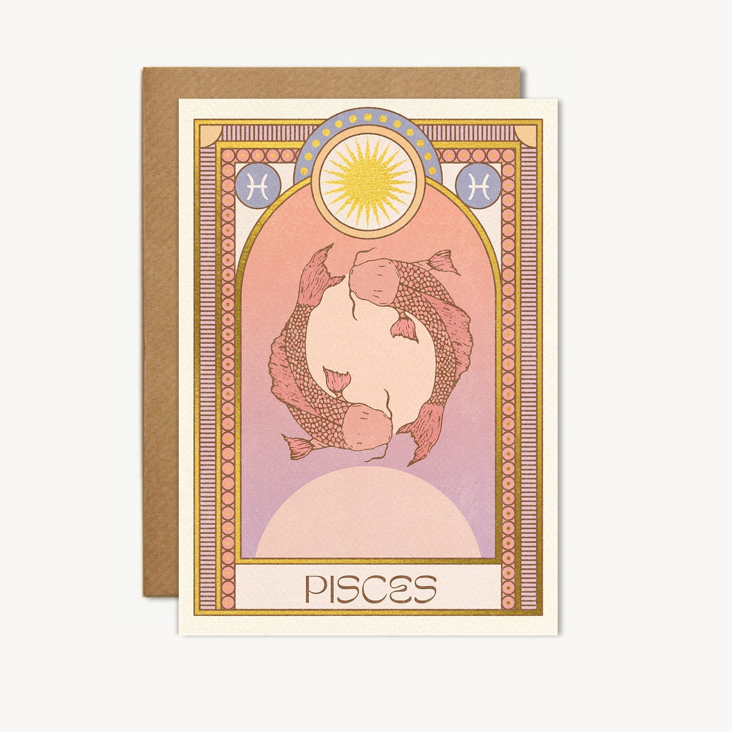 pisces zodiac card