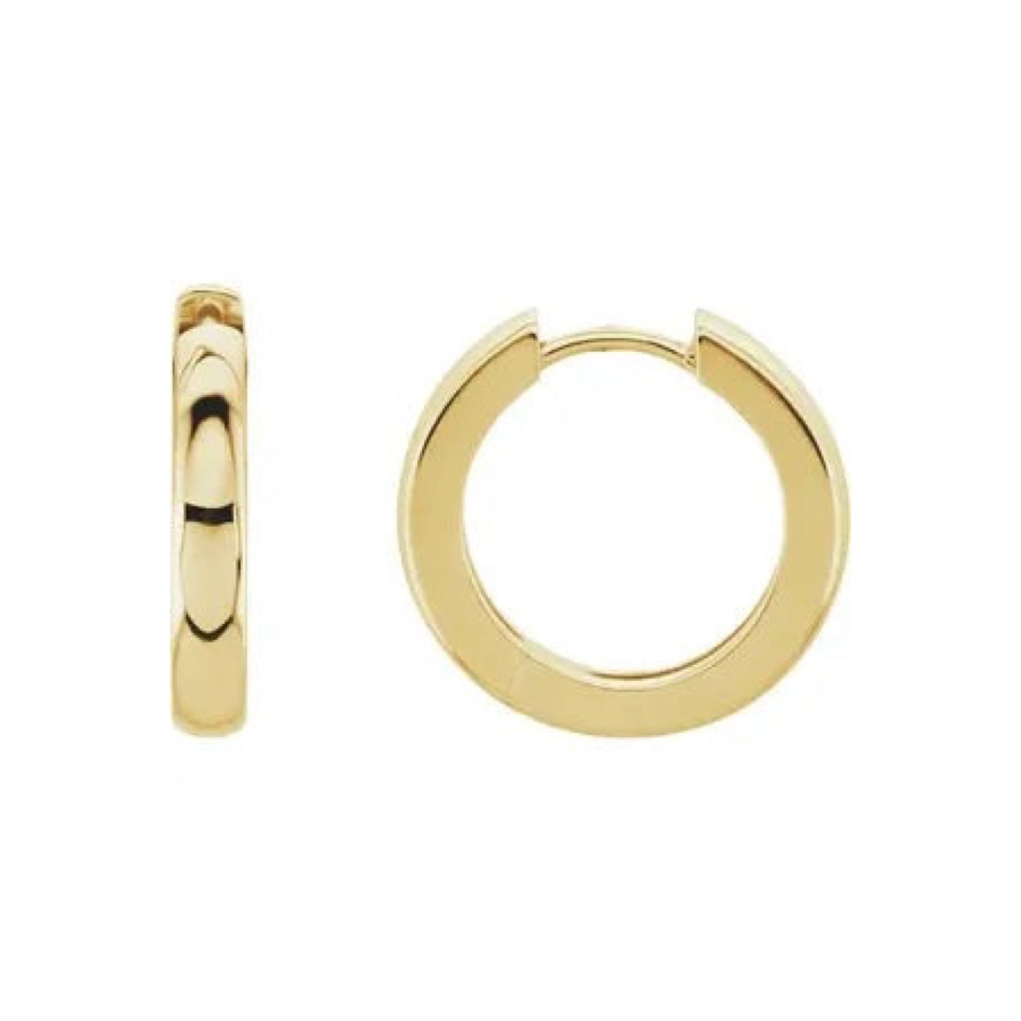 classic hinged huggie hoop earrings