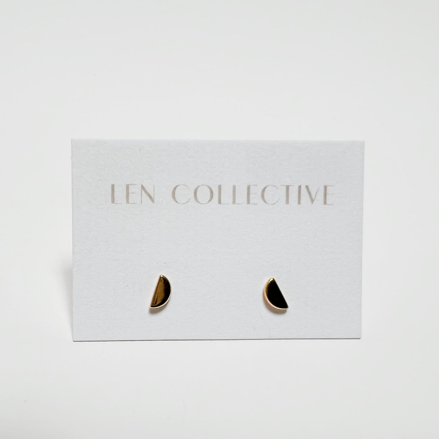 half circle shape stud earrings