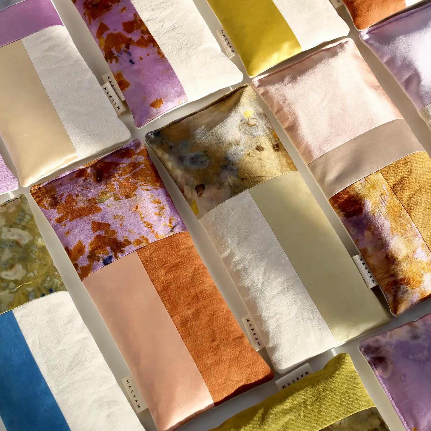 naturally dyed aromatherapy eye pillows