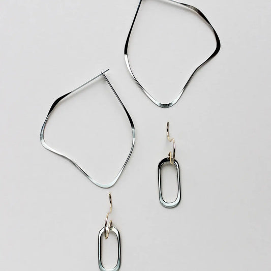 organic hoop earrings