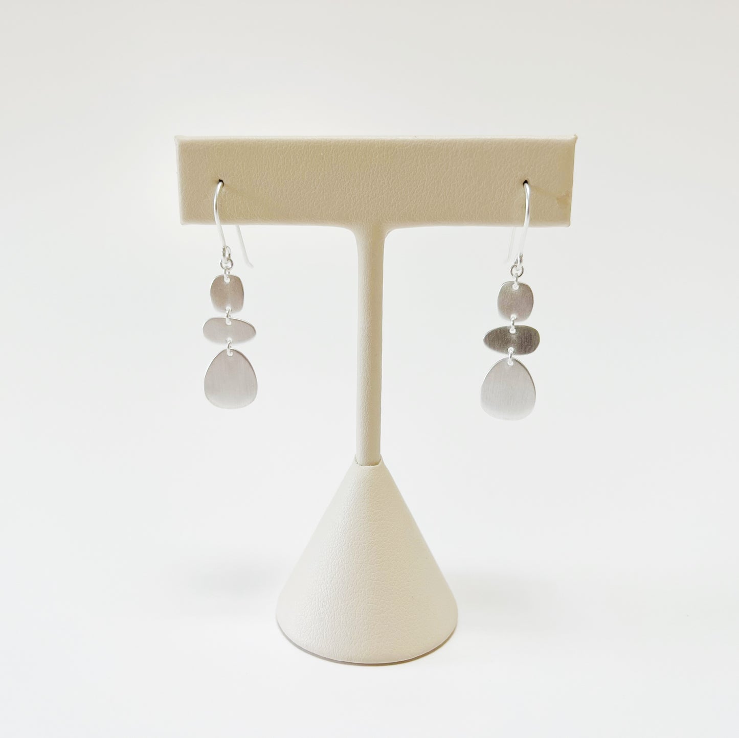 triple organic shape earrings