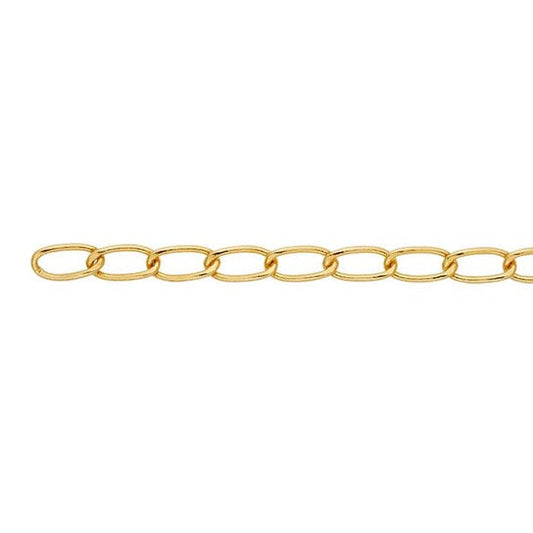 chain necklace / twist oval cable - 6mm