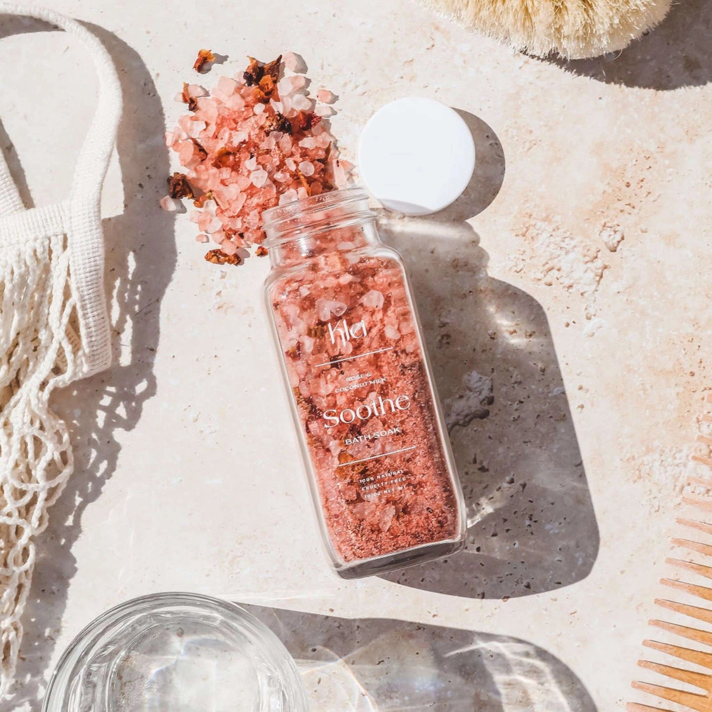 klei / soothe - bath soak - rose & coconut milk