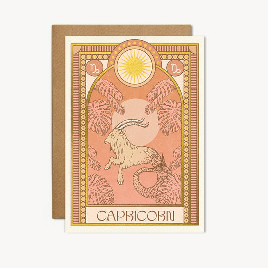capricorn zodiac card