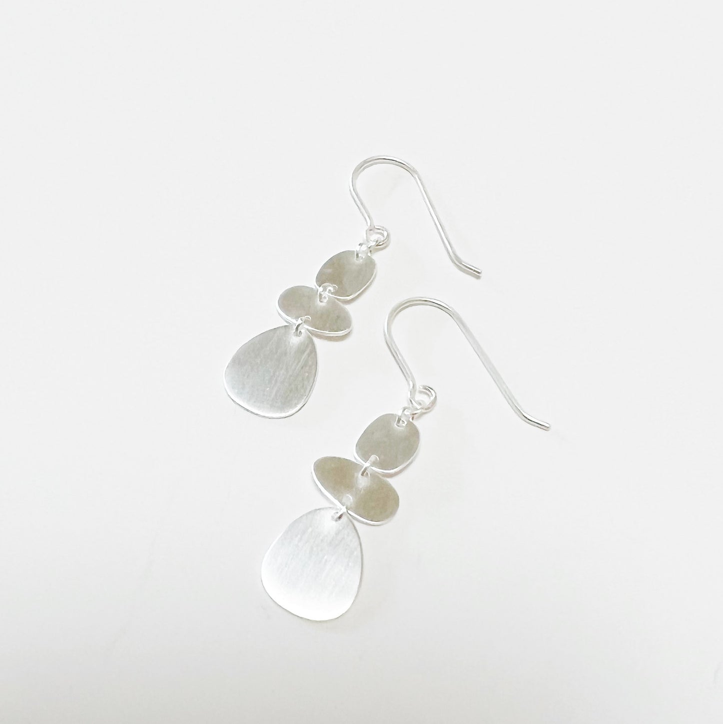 triple organic shape earrings