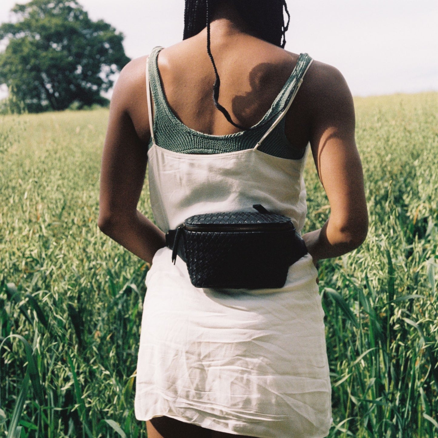 woven remy fanny pack - black