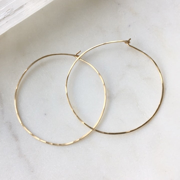 organic hoop earrings