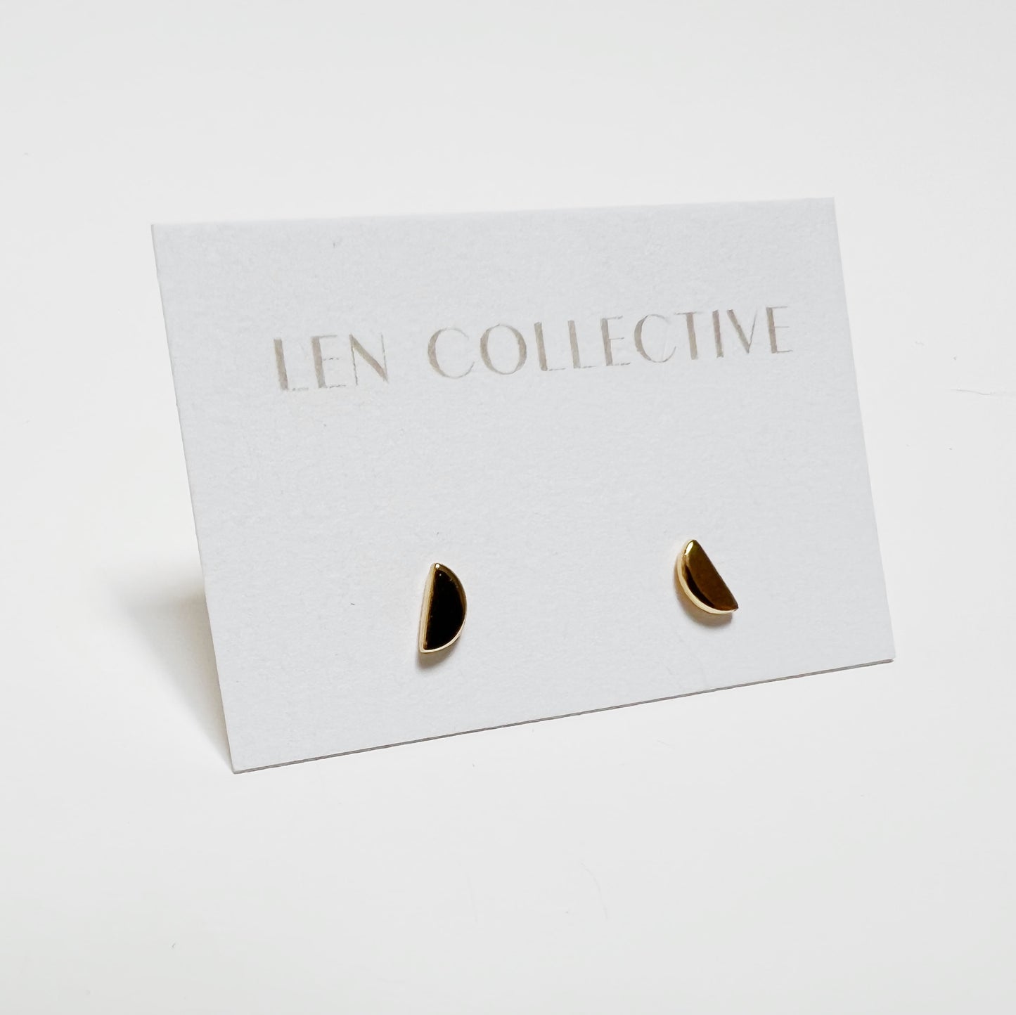 half circle shape stud earrings