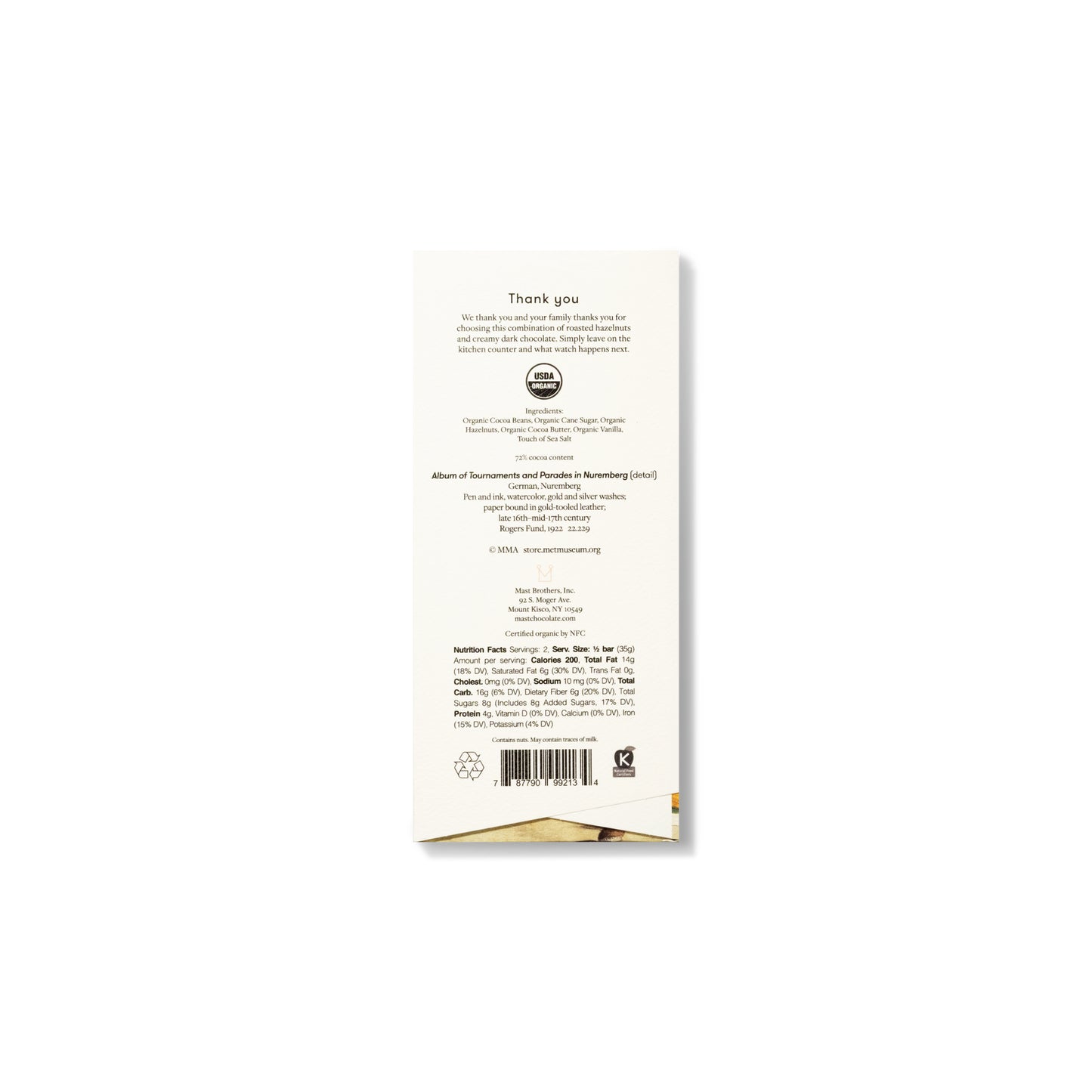 mast / the MET edition - hazelnut chocolate
