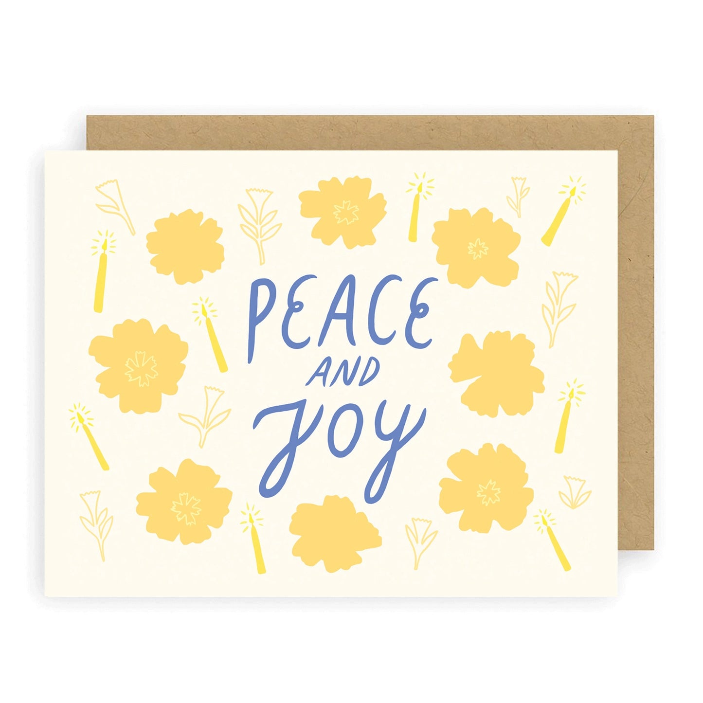 floral peace and joy card