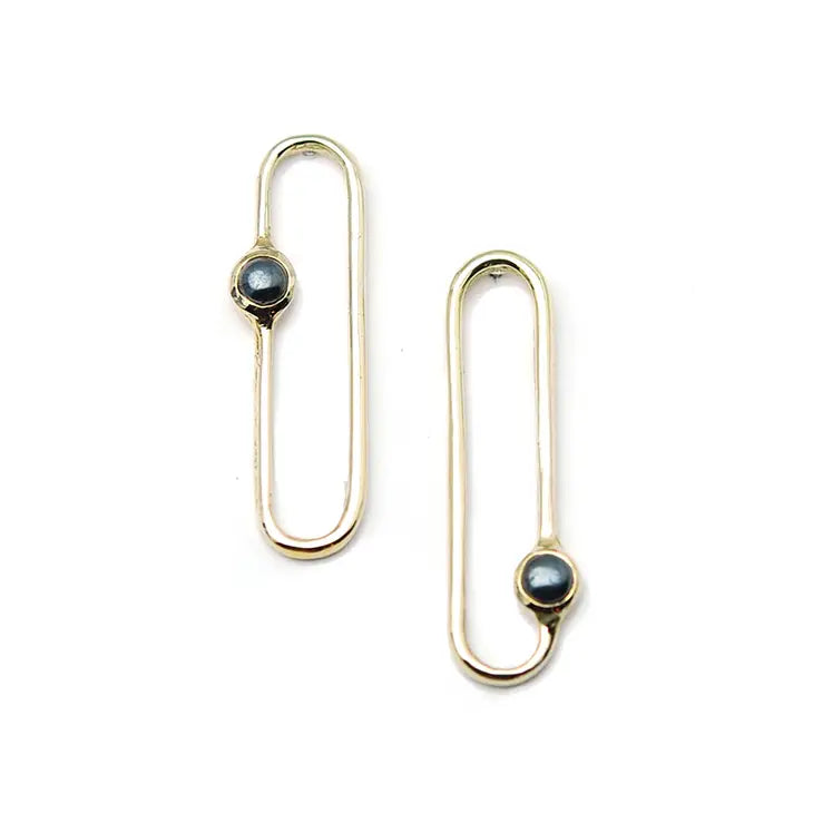 amparo earrings - hematite