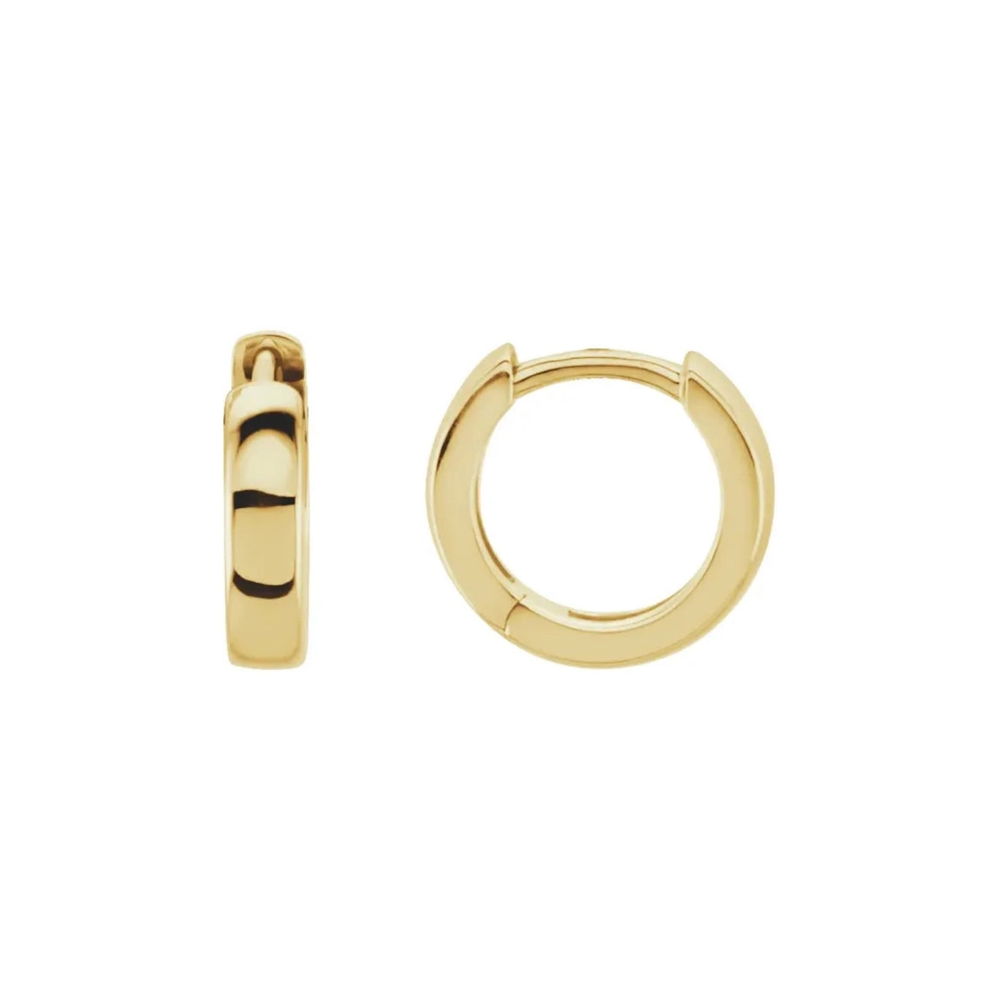 classic hinged huggie hoop earrings