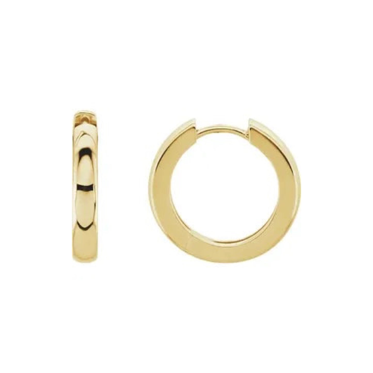 classic hinged huggie hoop earrings