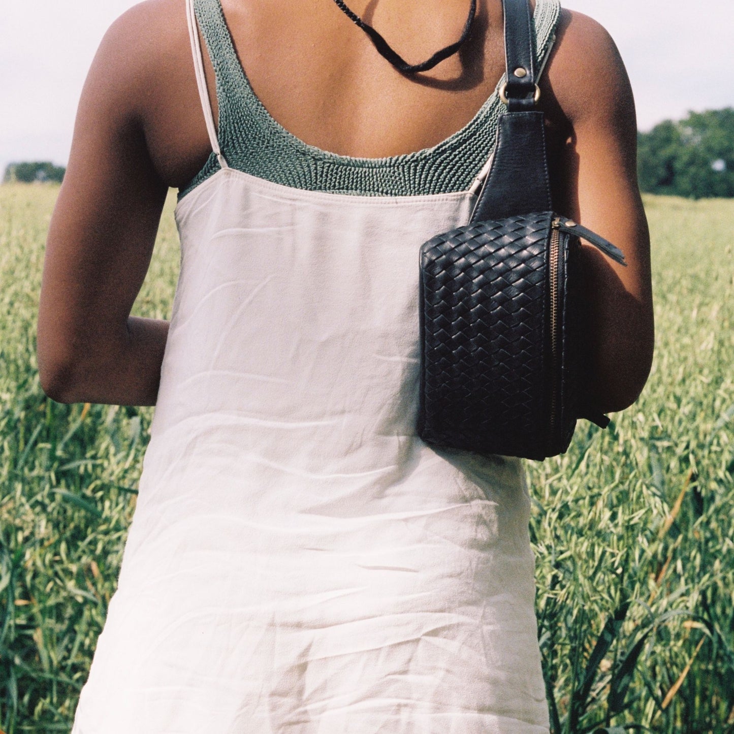woven remy fanny pack - black
