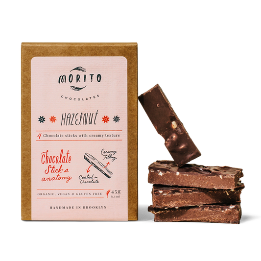 hazelnut vegan chocolate sticks