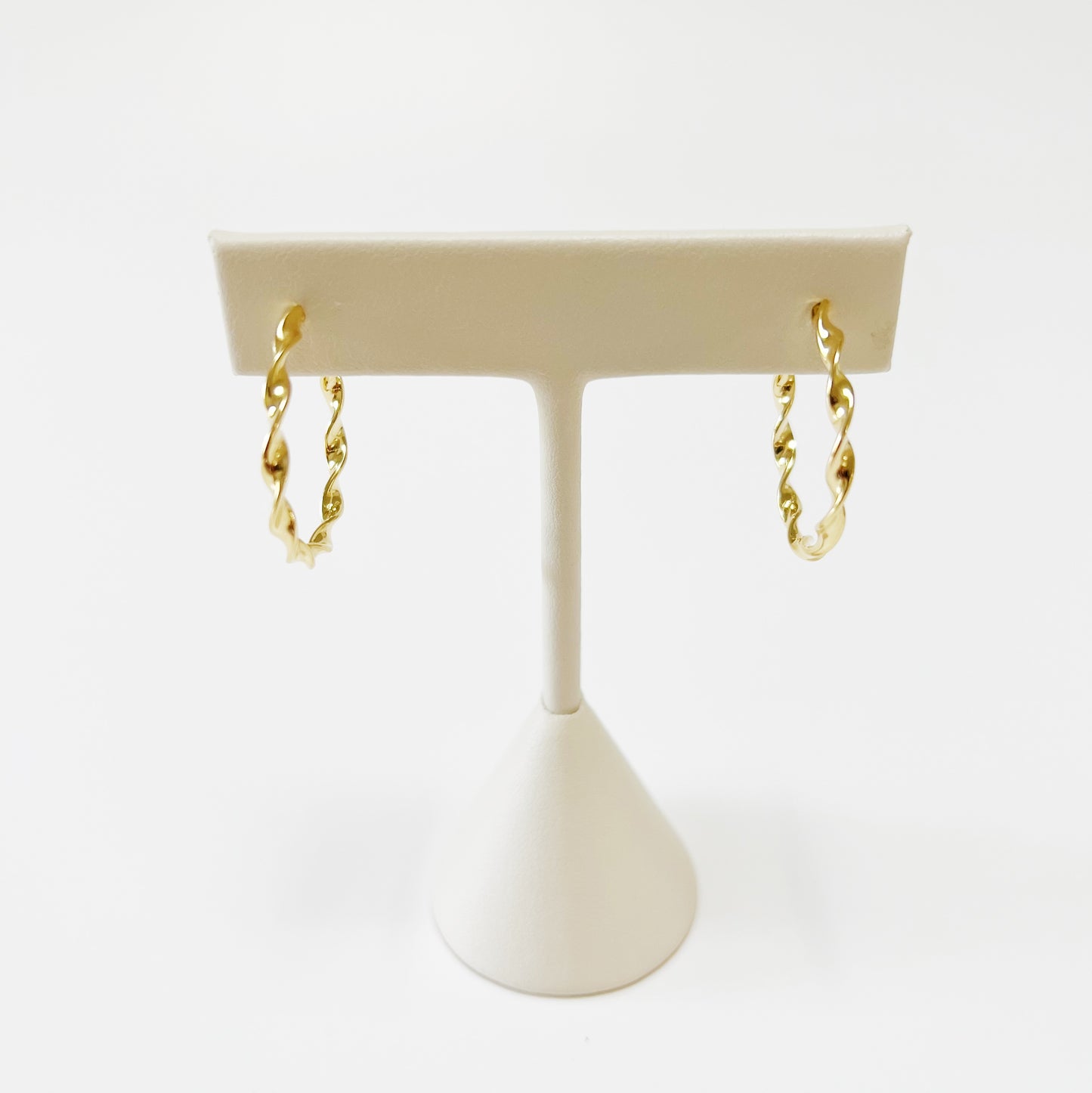 twirled post hoop earrings - medium