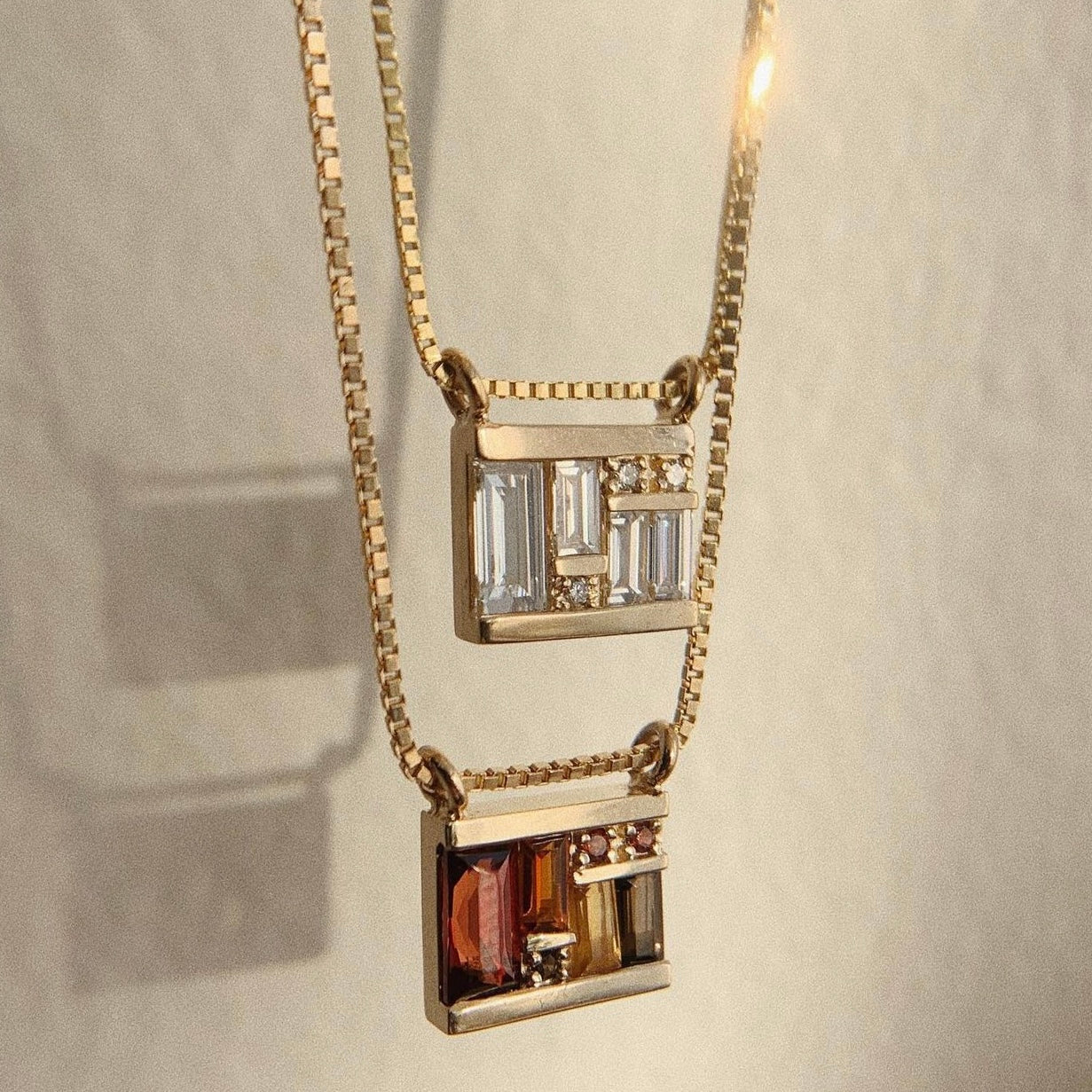 mosaic necklace - diamond