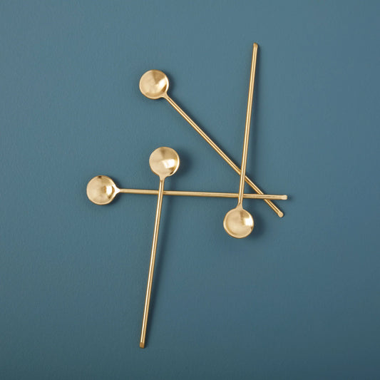 thin gold spoon - long