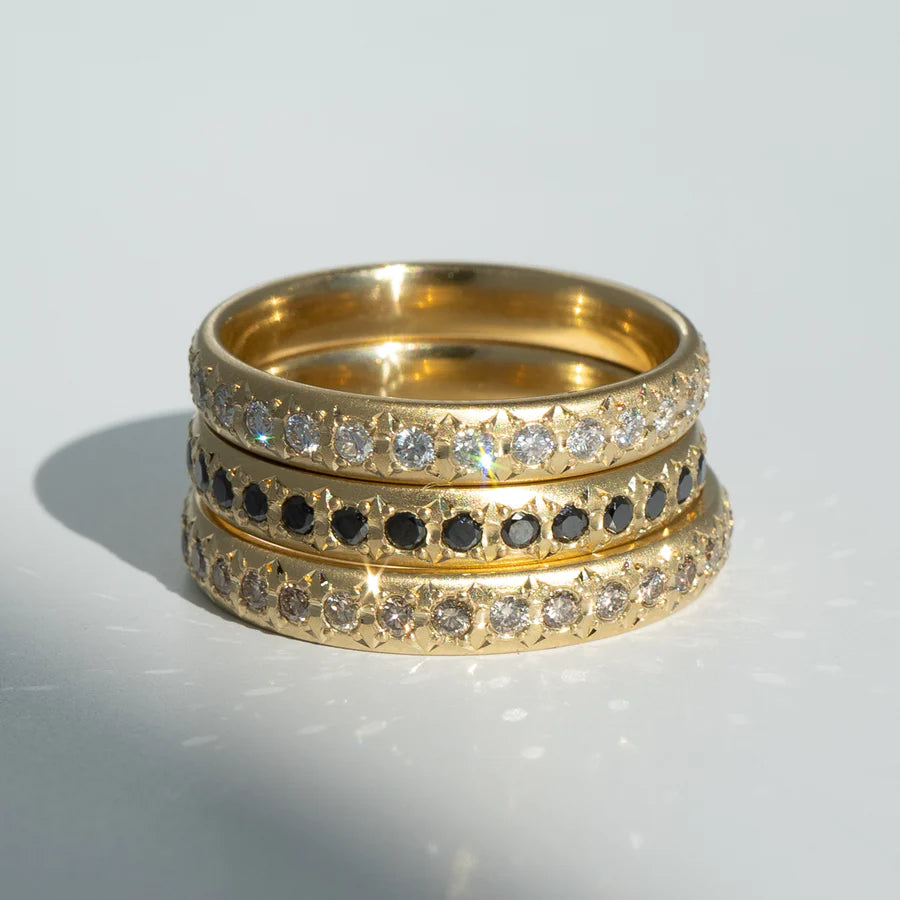 celeste ring band - white diamond