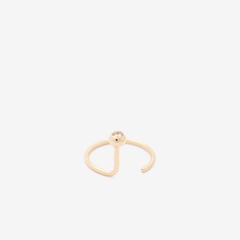 jack + g / diamond ear nut - single