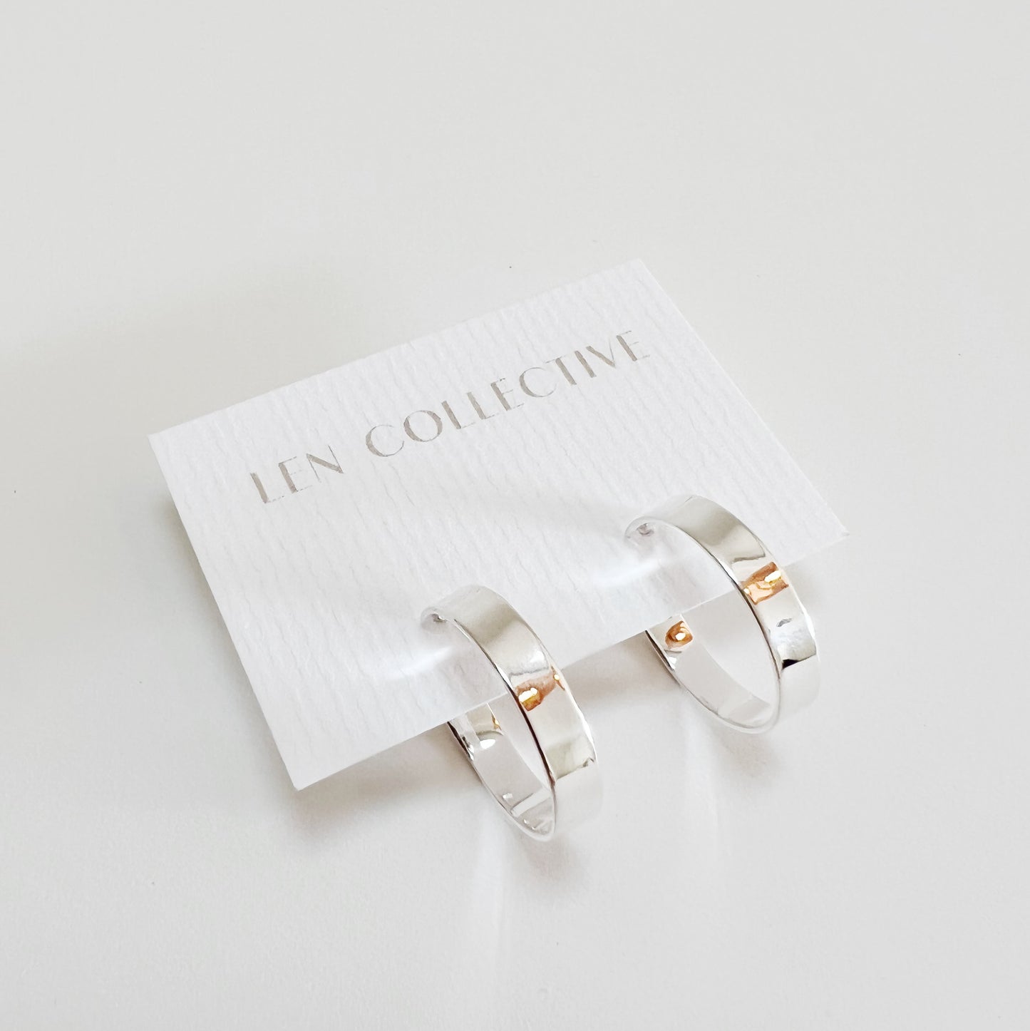 flat post hoop earrings - 19mm