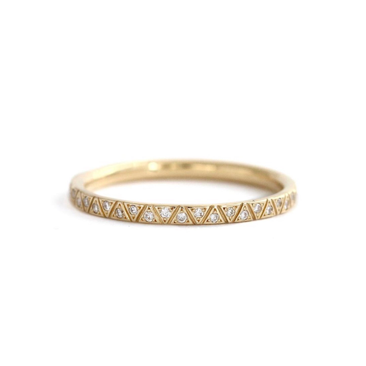 engraved diamond eternity band