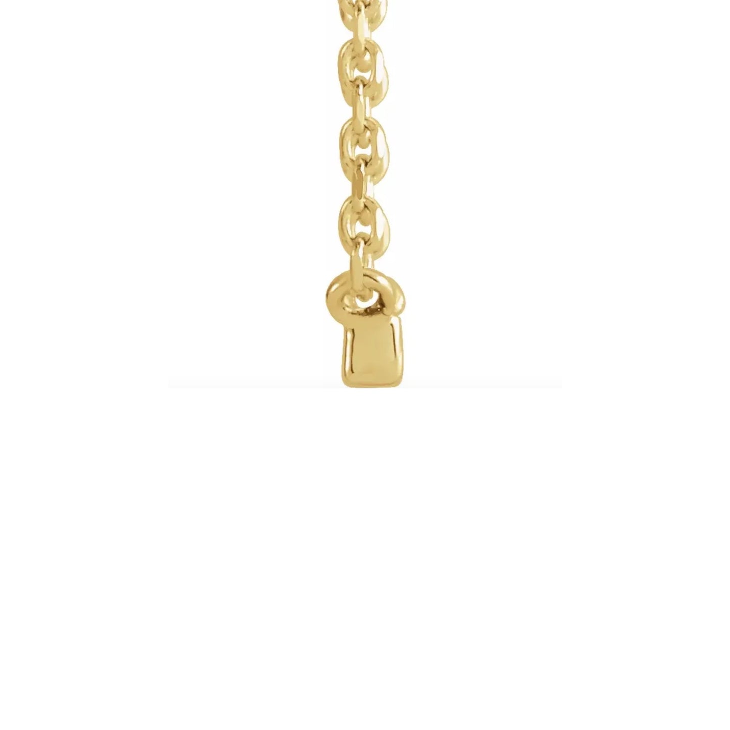 five-stone bar necklace - natural diamond