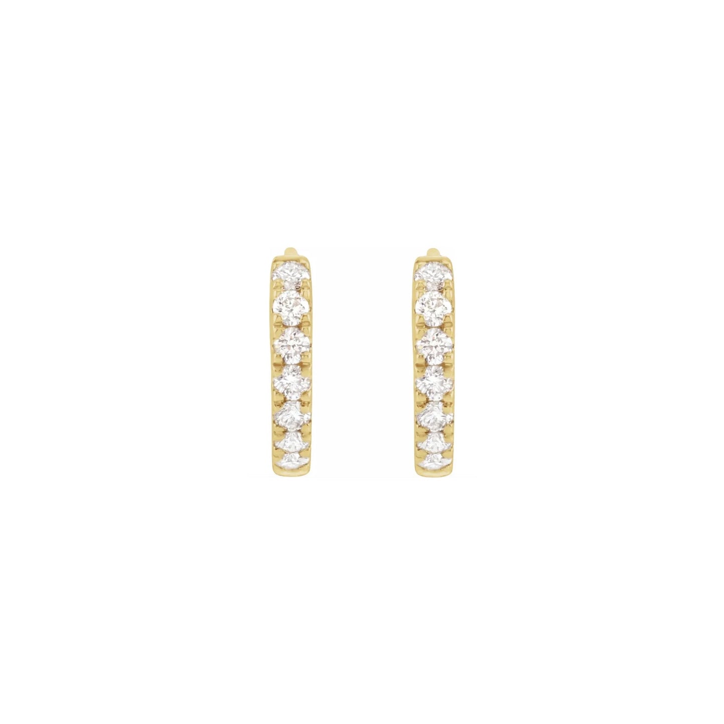 classic hinged hoop earrings - grown diamond