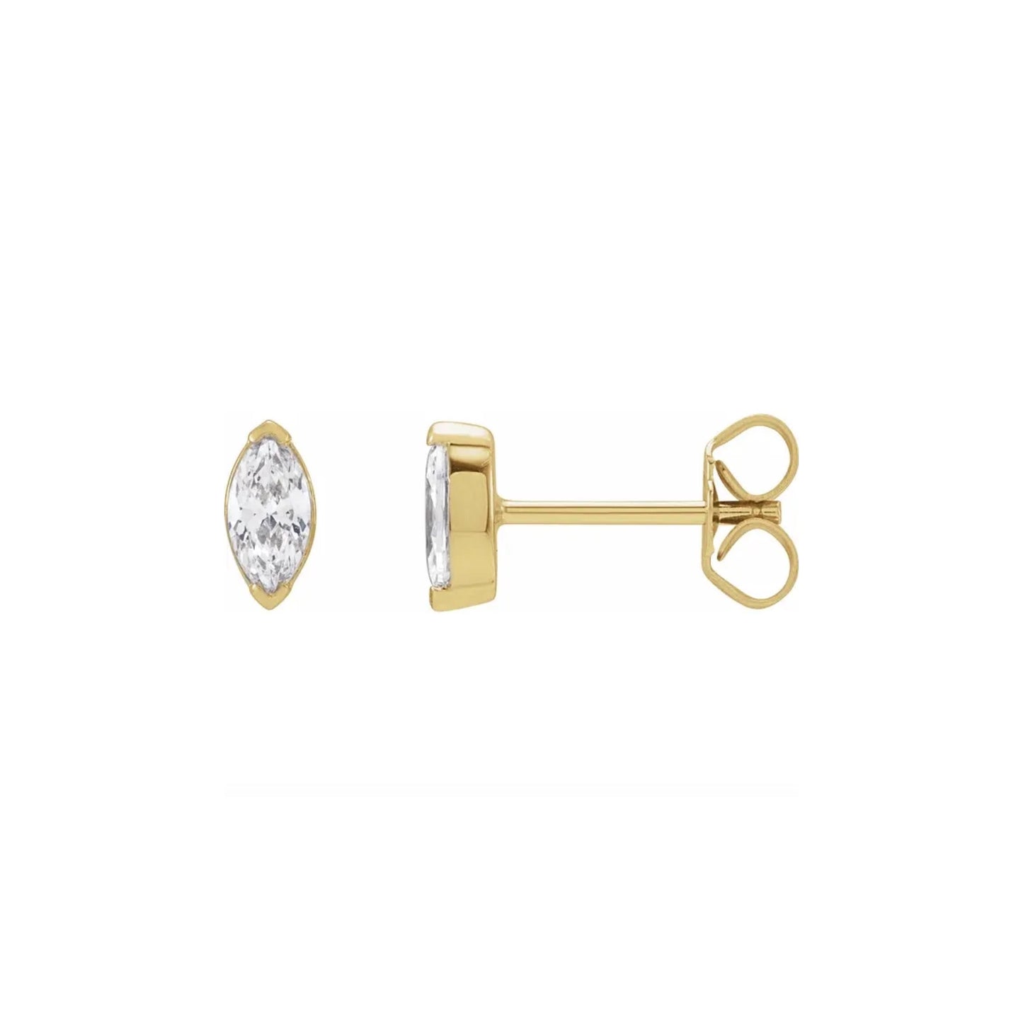 marquise diamond prong stud earrings