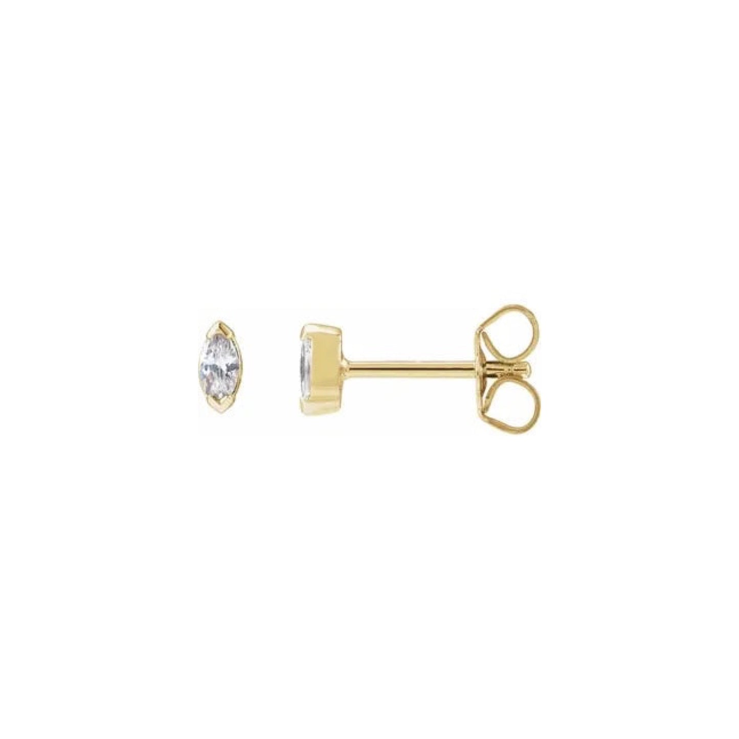 marquise diamond prong stud earrings