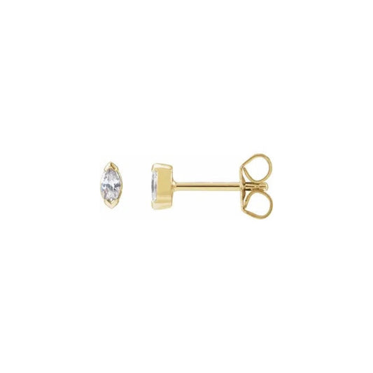 marquise prong stud earrings - grown diamond