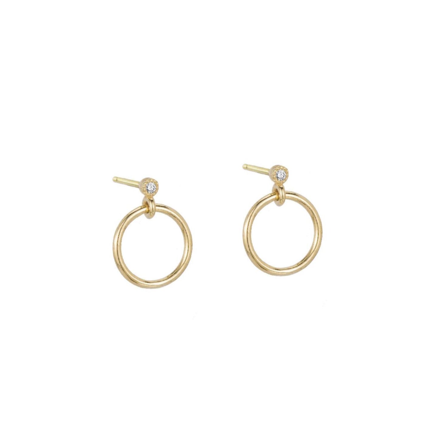 mini diamond eternity dangle earrings