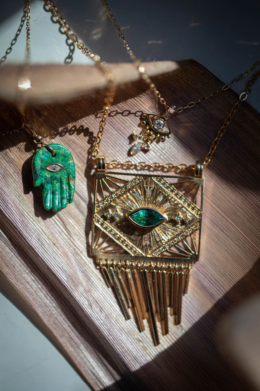 diamond eye necklace