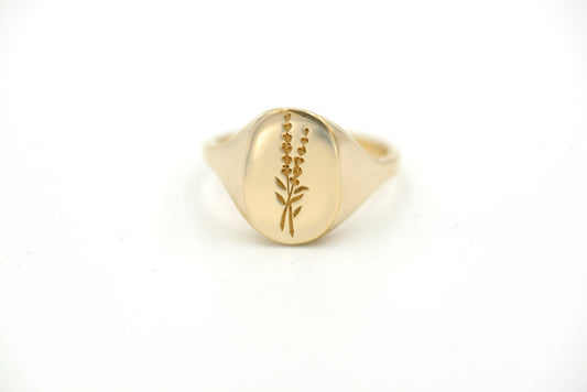 signet ring - lavender