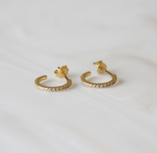 naomi semi hoop earrings