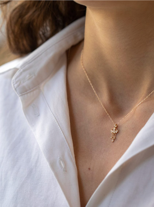 diamond eye necklace