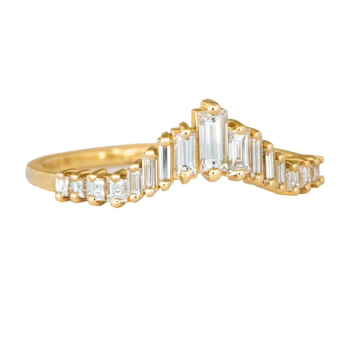 tiara baguette diamond ring