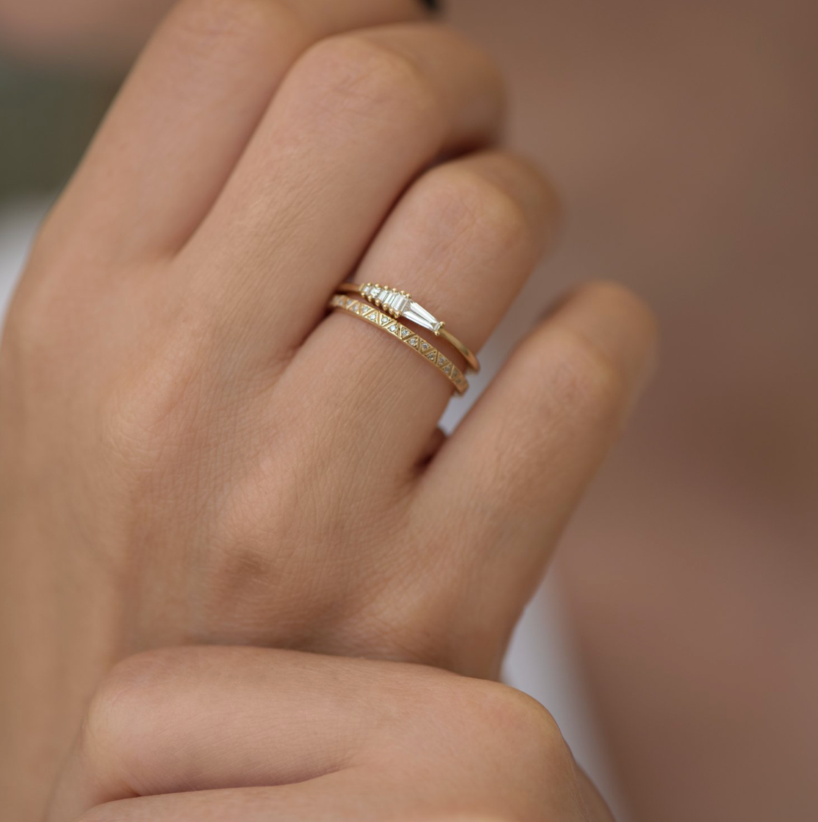 engraved diamond eternity band