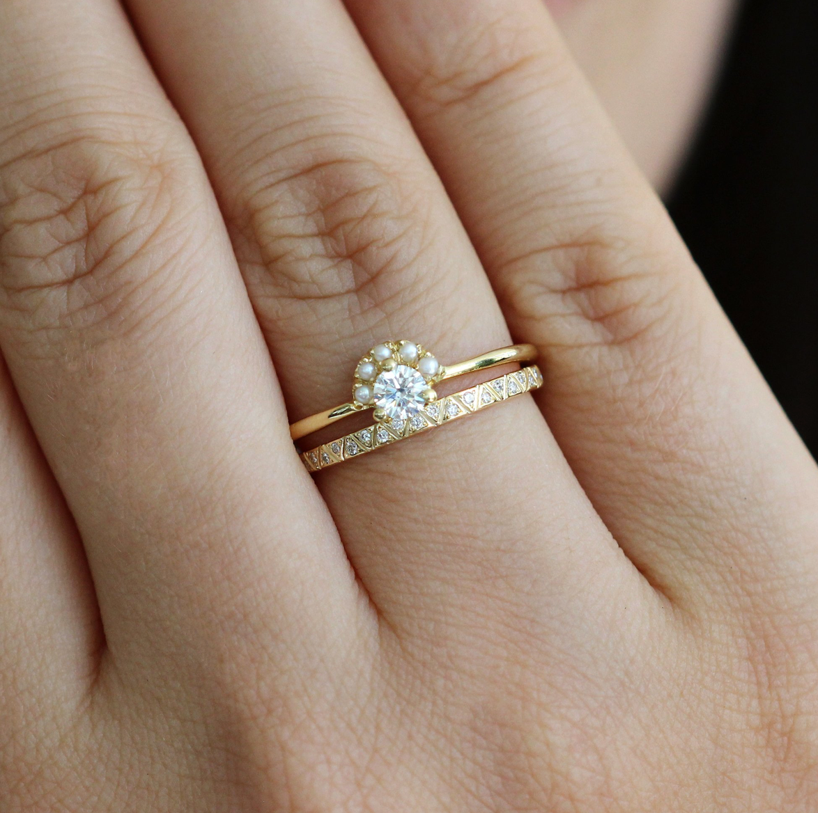 engraved diamond eternity band