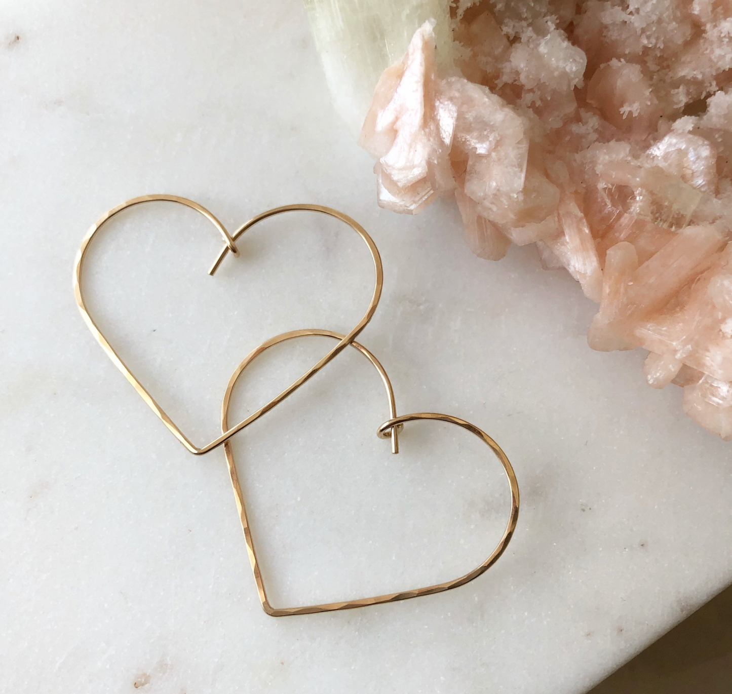 heart hoop earrings