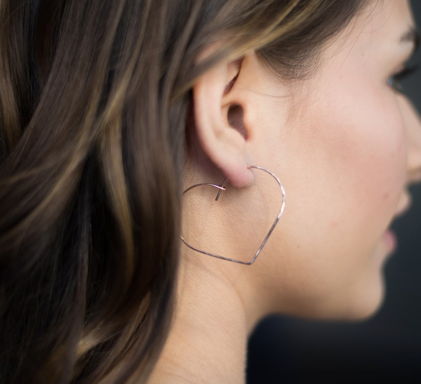 heart hoop earrings