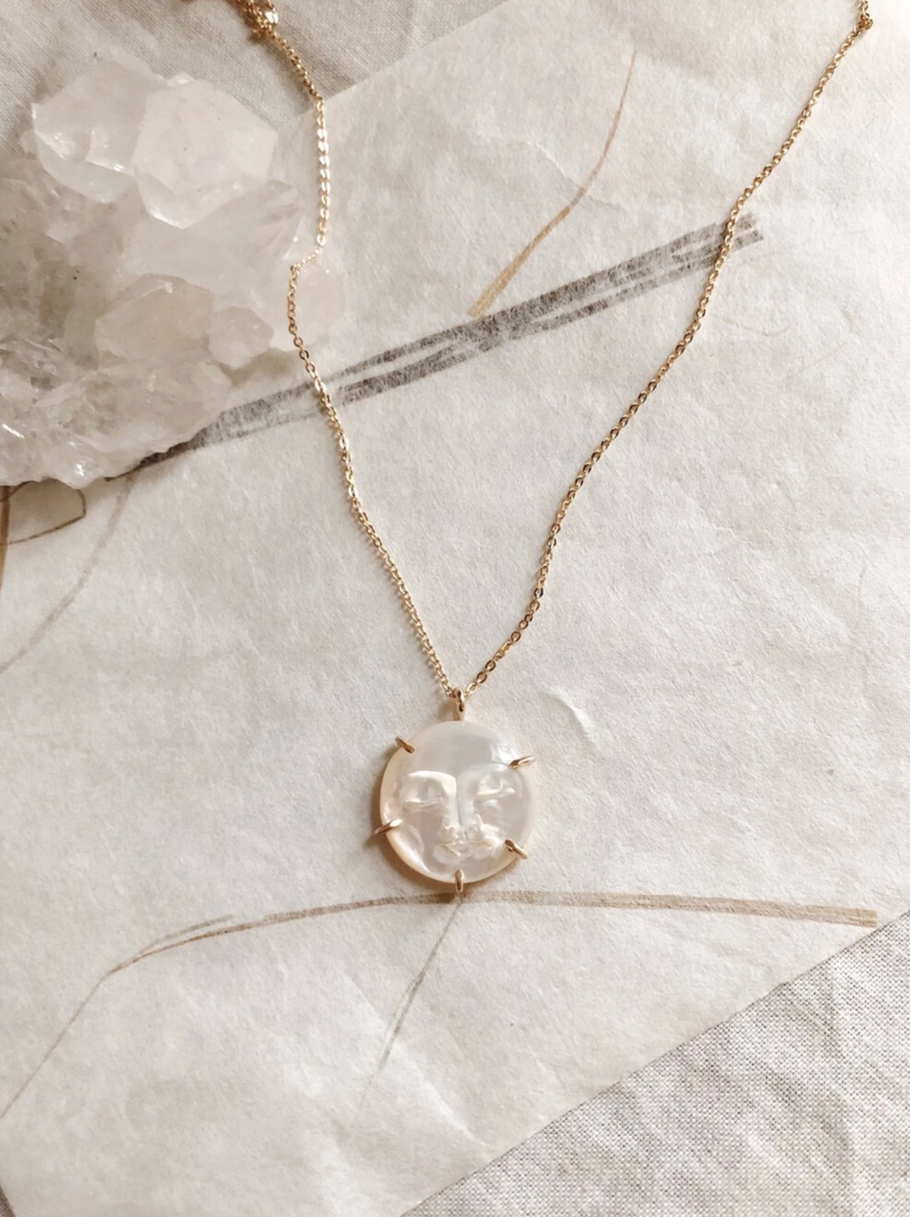full moon necklace