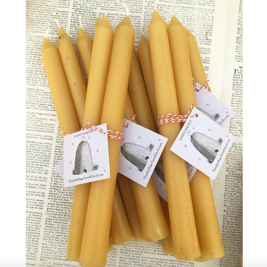 beeswax homestead taper candles