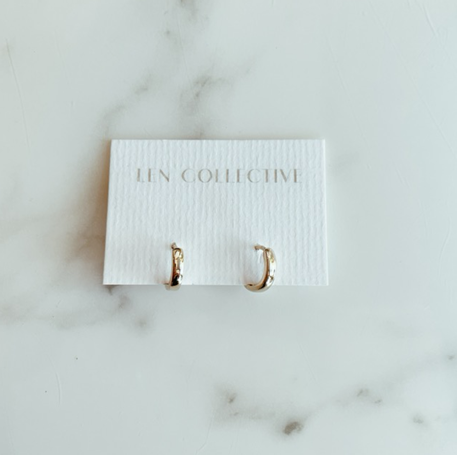 classic hinged huggie hoop earrings