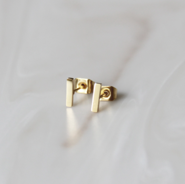 bar stud earrings