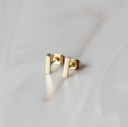bar stud earrings