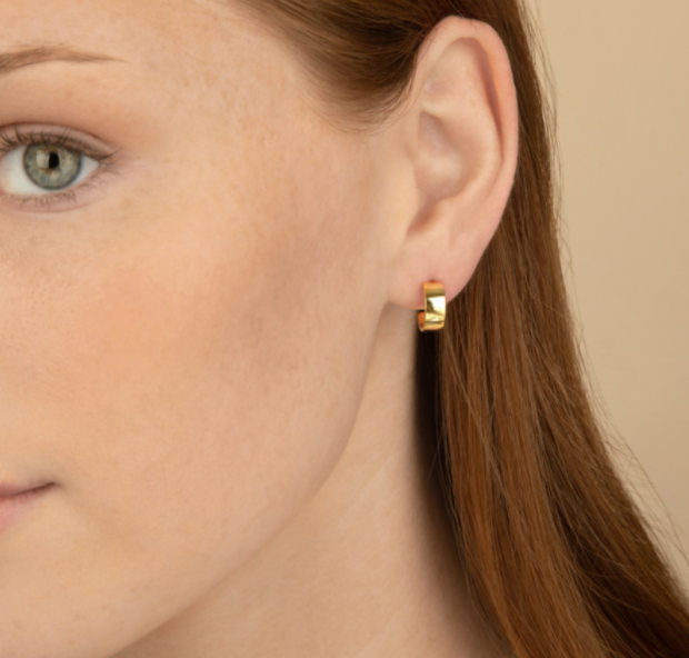 caroline semi hoop earrings