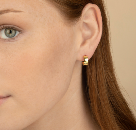 caroline semi hoop earrings